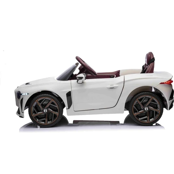 Voiture électrique Bentley Bacalar 12V, blanche, Portes s'ouvrant vers le haut, Télécommande 2.4 GHz