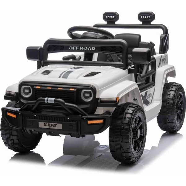 Voiture électrique OFFROAD NEW à propulsion arrière, blanche, Batterie au lithium
