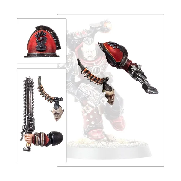 W40k : Space Marines du Chaos - Améliorations et Décalcos Red Corsairs