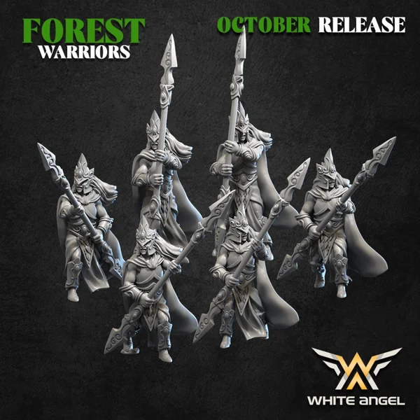 White Angel Miniatures - Forest Warriors - Forest Guardian with EMC