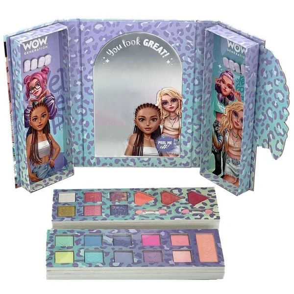 WOW GENERATION - VANITY AVEC MIROIR, FARD A PAUPIERE ET COMPARTIMENTS DE RANGEMENTS