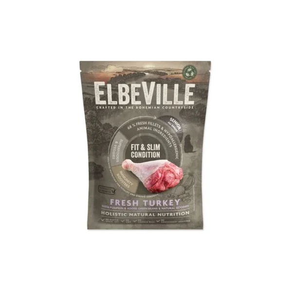 Échantillon ELBEVILLE senior Toutes Races Dinde Fraîche Fit & Slim Condition 100g